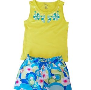 Gymboree Outfit Girl's 7 Tank Top and Shorts